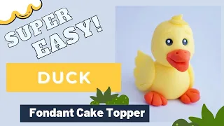 How to make a DUCK fondant cake topper ( EASY )