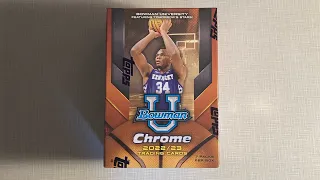 2022-23 Bowman University Chrome Basketball Blaster Box Opening - Victor Wembanyama Rookie Hunt