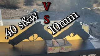 .40 s&w VS 10mm Ballistics Gel Test