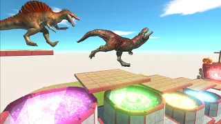 Dinosaurs Jump Over Portal - Animal Revolt Battle Simulator