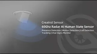 Creatrol 60GHz mmWave Radar Health Monitoring Sensor (Fall/Presence/Out-of-bed Detection)