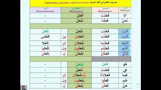 Арабский язык с носителем - 13(1) - ГЛАГОЛЫ в арабском языке - спряжение глаголов НАСТОЯЩЕГО времени