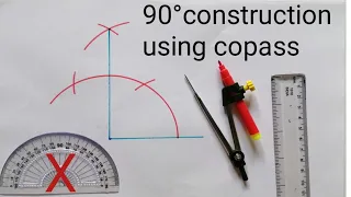 constructing an angle of 90 degree || How to construct 90 degrees