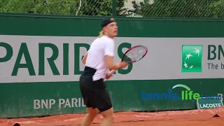Denis Shapovalov, at practice