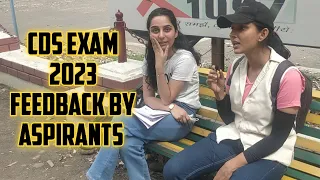 CDS 2023 exam feedback|CDS aspirants| Exam review| Ambika Rashmi| Aditya Singh