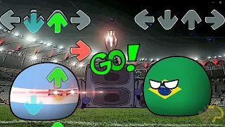 Argentina vs Brasil Copa América 2021 Countryballs (Versión Friday Night Funkin)
