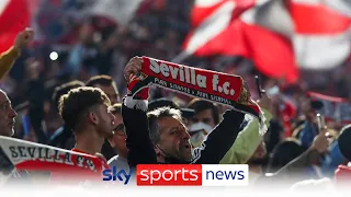 West Ham fans clash with Eintracht Frankfurt fans in Sevilla ahead of Europa League last-16 ties