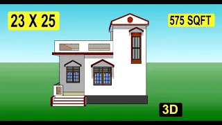 23 x 25 small house plan II 23 x 25 ghar ka naksha II 2 bhk house design II front elevation