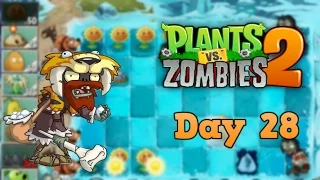 Plants vs Zombies 2 | Frostbite Caves Day 28 | Walkthrough