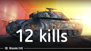 World of tanks Bisonte C45 ⭐12 kills, wot World of tanks