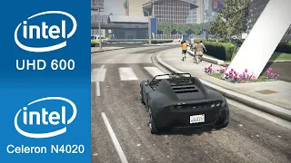 Grand Theft Auto 5 Gameplay Intel UHD 600 + Intel Celeron N4020