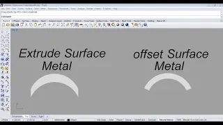 Different between Extrude surface and offset surface | Rhino Tutorials 2019-2020 | Extrude - Offset