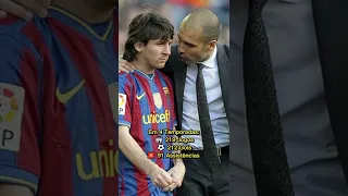 VOCÊ SABE: MESSI Sob o Comando Técnico de Guardiola |NÚMEROS ABSURDOS| #shorts