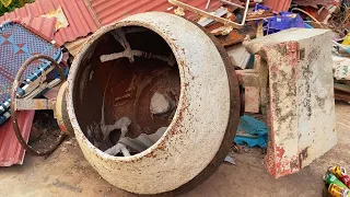 Damaged Old Concrete Mixer Machine Restoration // Restore And Reuse Abandoned Concrete Mixer Engine