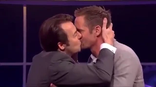 Jonathan Ross kisses his guests on the mouth