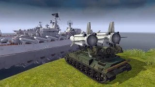 The new 300 Ukrainian missile NEPTUNE 500 destroyed the entire Russian warships  Cold War mod