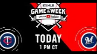 MLB YouTube game of the week | Brewers Vs Twins #brewers #twins #youtube #live