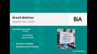 BIA Brexit Briefing Webinar - September 2019