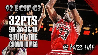 Michael Jordan Highlights vs Knicks (1992 ECSF Game 3) - 32pts, Stunts the Crowd in MSG!