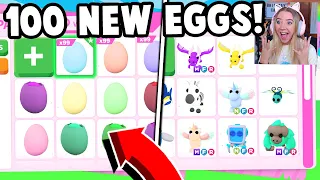 Opening 100 NEW EGGS with Fishyblox in Adopt Me!