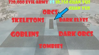 720,000 Evil Units (6 Armies) vs 10,750 Guan Yus | Ultimate Epic Battle Simulator 2