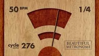 50 BPM 1/4 Wood Metronome HD