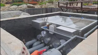 Drum filter(Automatic filter cleaning) for koi pond installation in Chennai-India @9790707579