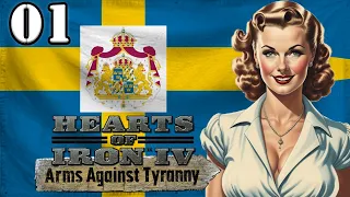 Let's Play Hearts of Iron 4 Arms Against Tyranny AAT | HOI4 Kingdom of Sweden Gameplay Episode 1