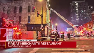 Crews extinguish fire at Merchants Restaurant on Broadway