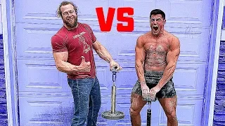 PAINFUL GRIP STRENGTH GAUNTLET VS JUJIMUFU | Bodybuilder VS Bodybuilder Grip Challenge