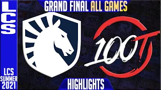 TL vs 100 Highlights ALL GAMES | LCS Summer Playoffs GRAND FINAL | Team Liquid vs 100 Thieves