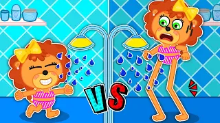 Lion Family | Long Legs vs Short Legs Problems for Kids - Funny Stories for Kids