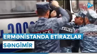 Polis etirazçılara qarşı güc tətbiq edib, Köçəryanın oğlu saxlanılıb - Ermənistanda GƏRGİNLİK