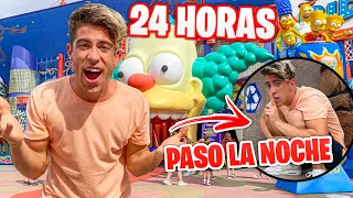 24 HORAS EN UN PARQUE DE DIVERSIONES !!