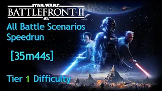 Star Wars Battlefront 2 (2017) - All Battle Simulator Missions (Tier 1) - Speedrun [35:44]