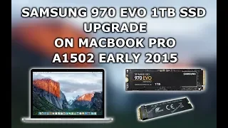 Samsung 970 EVO 1TB SSD and Sintech  ST-NGFF2013-C Adapter upgrade on MacBook Pro A1502 early 2015