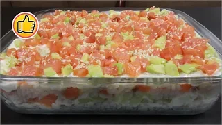 Салат "Суши" на Новогодний Стол 2025 или ЛЕНИВЫЕ СУШИ | Salad Sushi