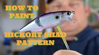 HOW TO PAINT CRANKBAITS--( HICKORY SHAD ) STRIKE KING--- KING SHAD