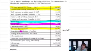 MA Module 2, Video 3, Schedule of Cost of Goods Manufactured, Problem 2-3A