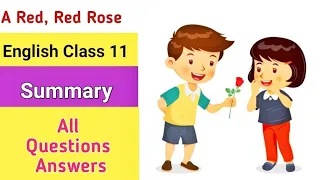 A Red Red Rose Summary & Exercise | Class 11 English | Robert Burns