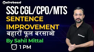 SSC CGL/CPO/MTS 2021 | English Preparation | Sentence Improvement | By Sahil Mittal
