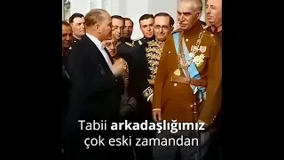 Atatürk ve İran şahı Rıza Pehlevi HD, RENKLİ