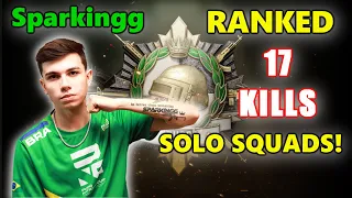 Sparkingg - 17 KILLS - SOLO SQUADS! - PUBG RANKED