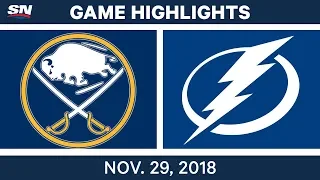 NHL Highlights | Sabres vs. Lightning - Nov 29, 2018