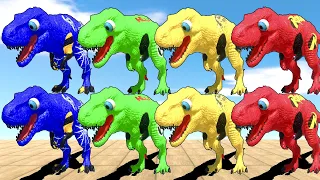 Rescue Dinosaur Tyrannosaurus Rex From Lava Dragon in Animal Revolt Battle Simulator