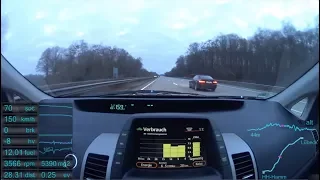 #15b Prius 2 - mit 150 km/h auf Autobahn Hamburg - Lübeck / Autobahn with 150 km/h