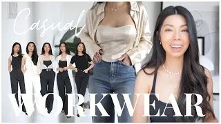 CASUAL WORK OUTFITS | ARITZIA, UNIQLO, REFORMATION | TRY-ON