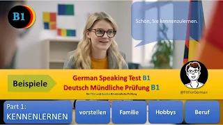 Telc B1 mündliche Prüfung Beispiel: Teil 1 - Kennenlernen (Vorstellen, Familie, Hobbys, Beruf)