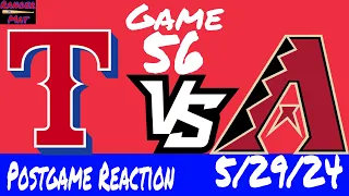 POSTGAME REACTION: Rangers vs. Diamondbacks Game 56 5/29/24 | Ranger Mat | 473