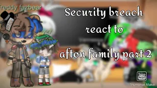 Fnaf security breach react to "the afton family part 2) (credits in the descreiption)